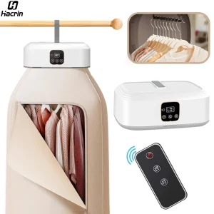 Portable Electric Clothes Dryer with Remote Control – Fast Drying, UV Sterilisation, Foldable & Space-Saving (220V)