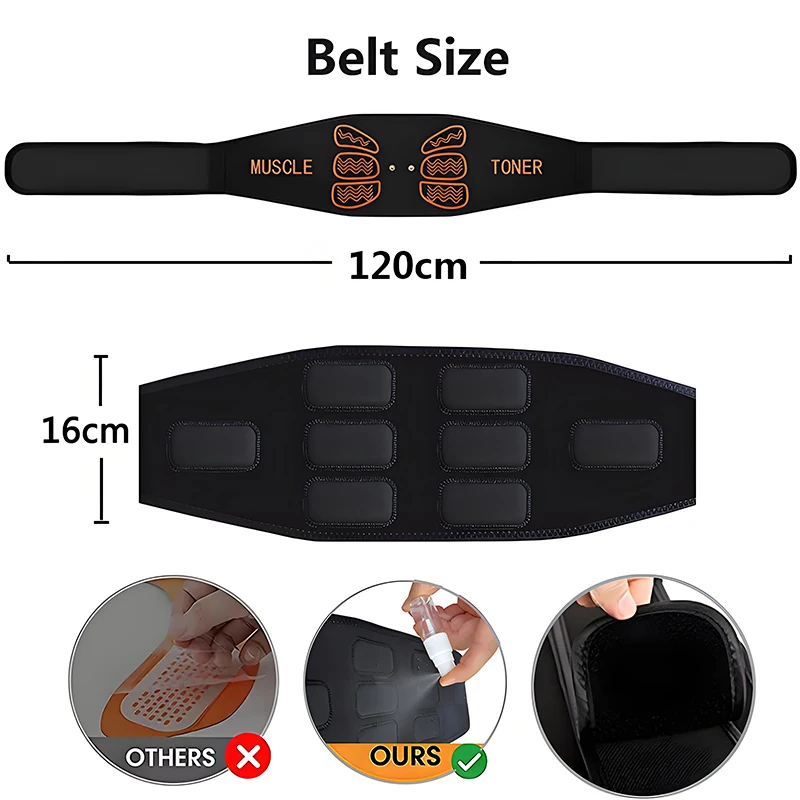 tonepro™ ems abdominal toning belt by cozest tonepro™ ems abdominal toning belt by cozest
