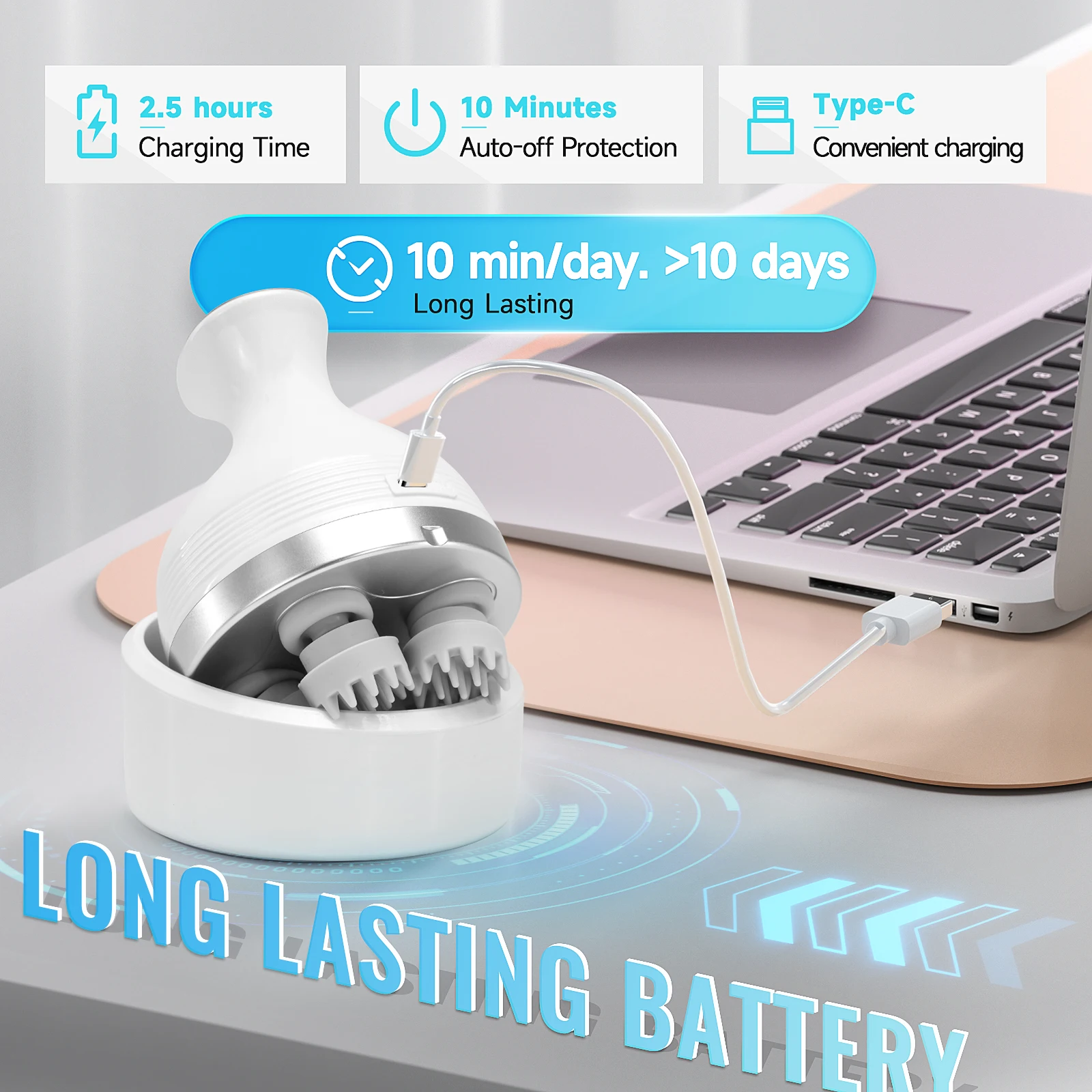 scalppro™ electric head massager by cozest scalppro™ electric head massager by cozest
