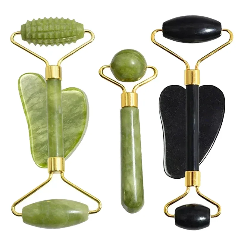 adeglow™ natural stone facial roller & gua sha set by cozest adeglow™ natural stone facial roller & gua sha set by cozest
