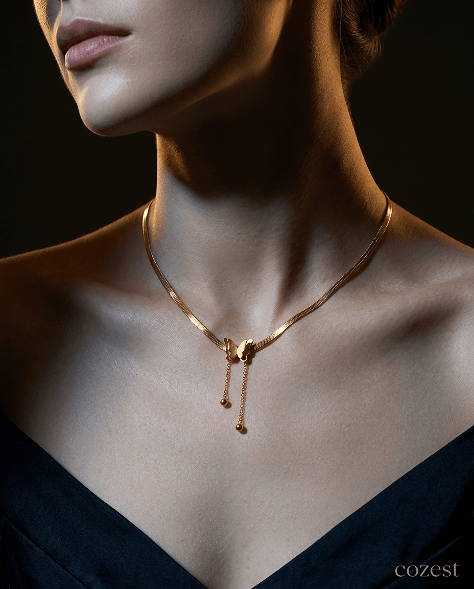 butterfly chain stainless steel necklace butterfly chain stainless steel necklace