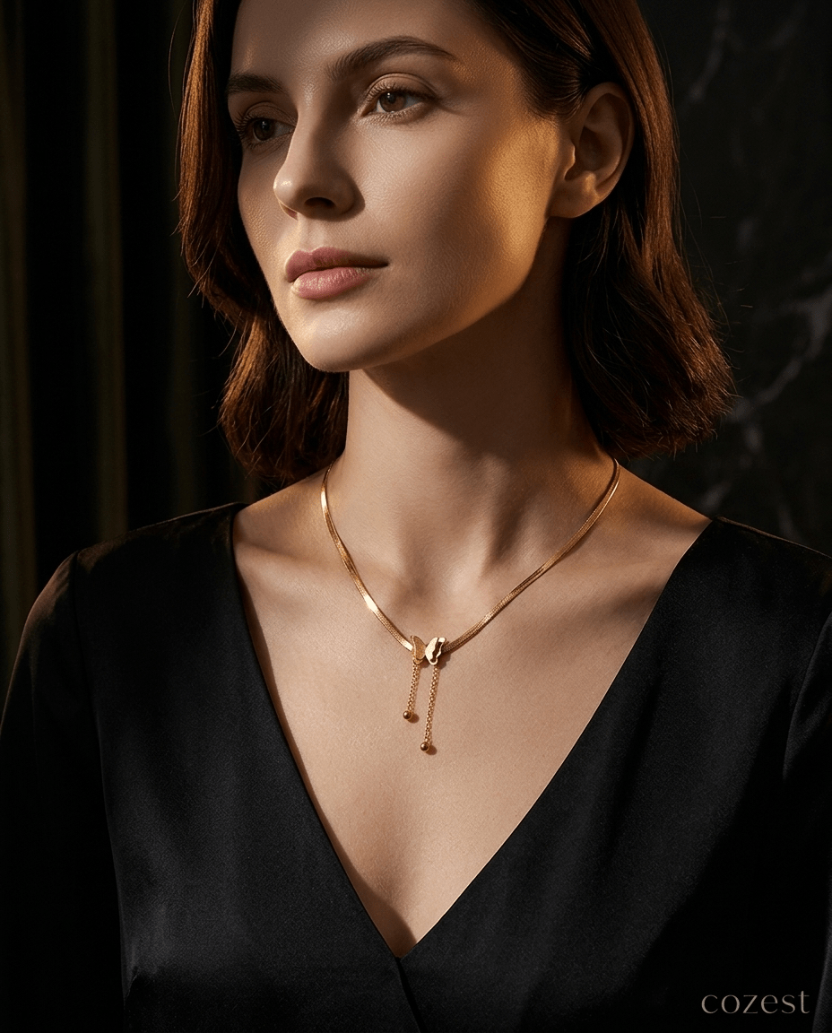 butterfly chain stainless steel necklace butterfly chain stainless steel necklace