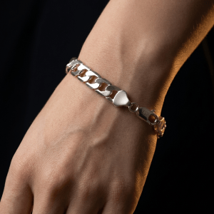 sideways sterling silver bracelet