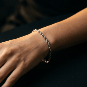 twist rope stainless steel bracelet