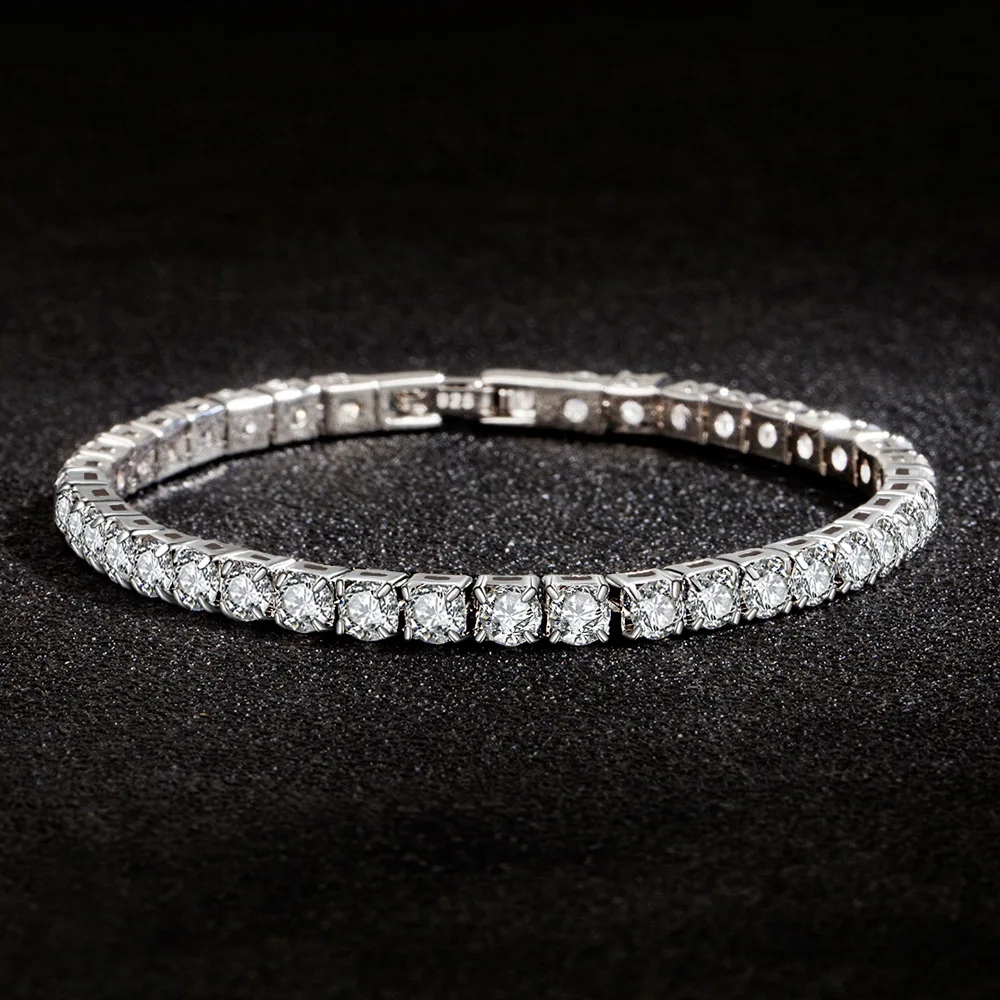 lihong s925 sterling silver bracelet zirconia tennis ball women fashion simple engagement wedding charm jewelry 4mm 16 20cm lihong s925 sterling silver bracelet zirconia tennis ball women fashion simple engagement wedding charm jewelry 4mm 16 20cm