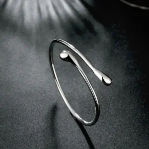 charm 925 sterling silver bracelets for women fine water droplets bangles lady fashion wedding party christmas gift jewelry