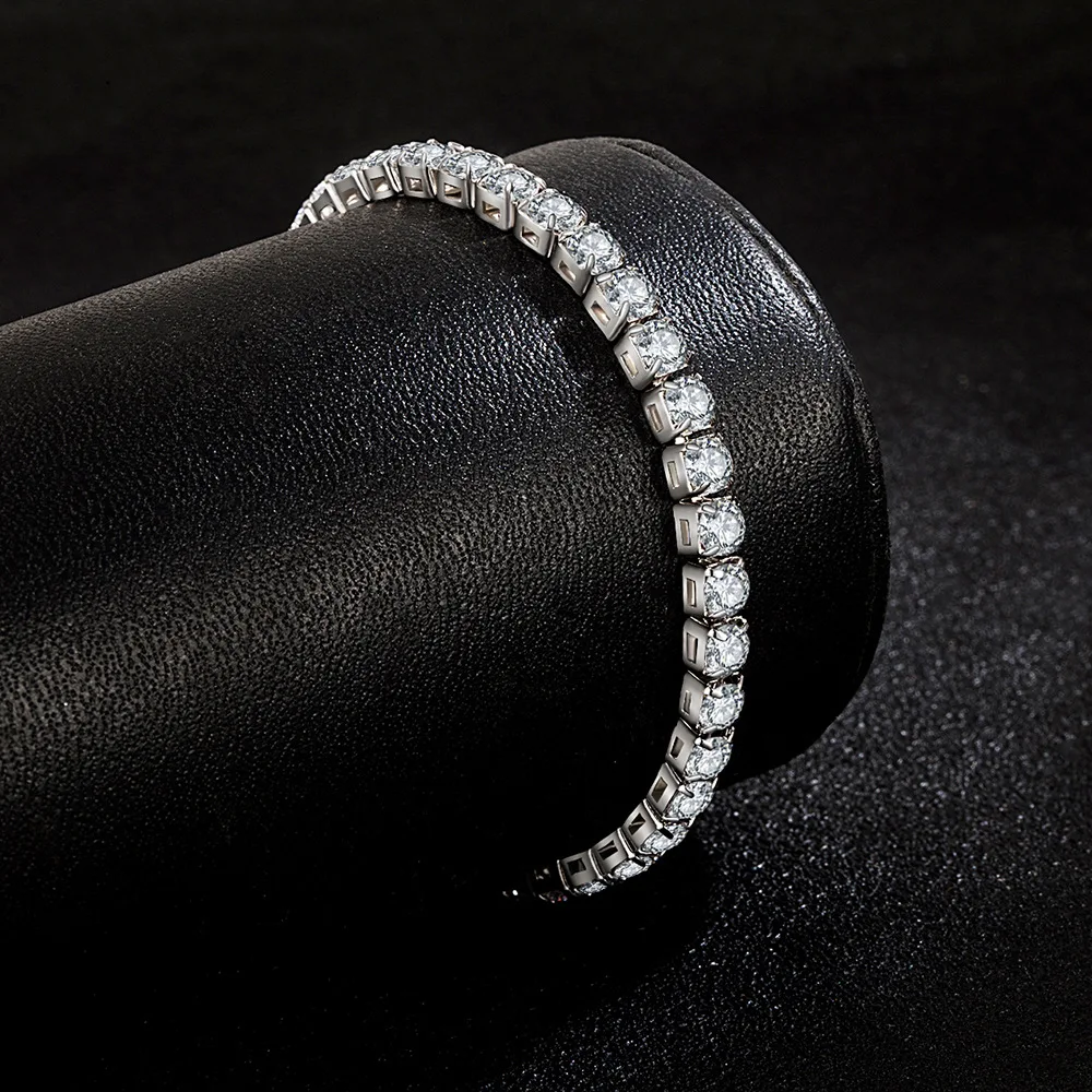 lihong s925 sterling silver bracelet zirconia tennis ball women fashion simple engagement wedding charm jewelry 4mm 16 20cm lihong s925 sterling silver bracelet zirconia tennis ball women fashion simple engagement wedding charm jewelry 4mm 16 20cm